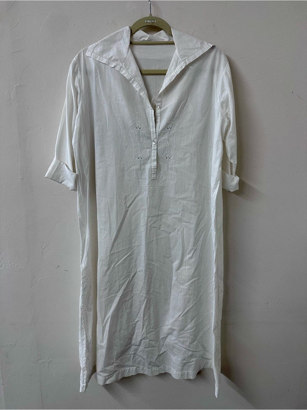 White Cotton Tunic dress